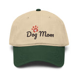Dog Mom Cap — Washed Cotton Paw Print Hat