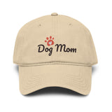 Dog Mom Cap — Washed Cotton Paw Print Hat