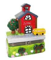 School House and Bus Porcelain Box