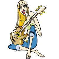Female Guitarist Sticker
